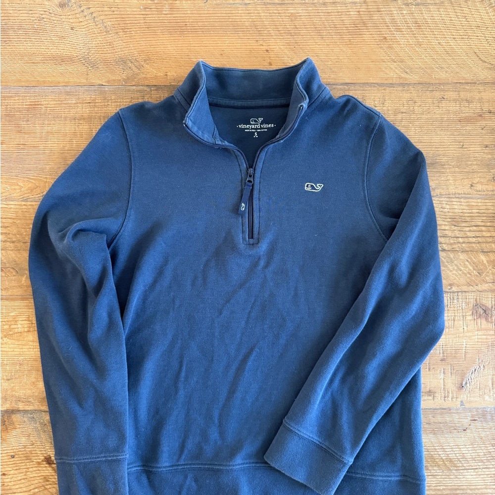 Vineyard Vines Boys Navy Quarter-Zip size S (8-10)